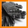 ZMH303 Horse Deshedding Brush Tool Pet Hair Remover Glove, Black Cat Dog Pet Grooming Glove For Animal Shedding